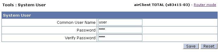 5.4. System Admin This menu option allows the user to change the User Name and/or password to access the unit. Refer to chapter 2.2 to change the user name and/or administrator password.