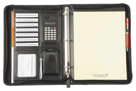 P o r t f o l I d A41017 A4-shape Portfolio with gusset file pockets, cell phone