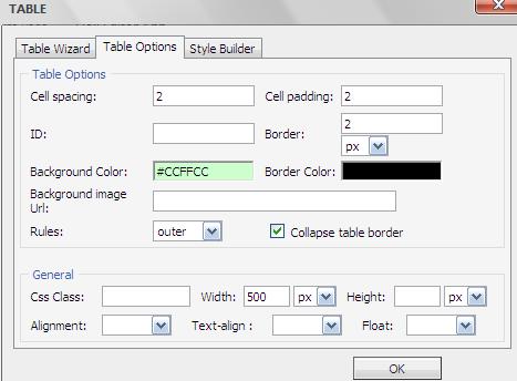 Adding a background color to a table Right-click in the table, click on Table Options, then click on Properties OR click on the <table> tag located at the bottom of the Schoolwires Editor Content