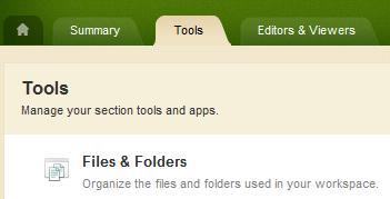 Managing Files & Folders Note: If files or images are organized after they have been inserted on a page, the links to the files or images will be broken.