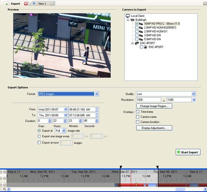 Exporting Figure A. Export tab for still image export 2. In the Format drop down list, select PNG Images, JPEG Images, or TIFF Images. 3.
