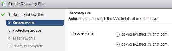 Recovery Plans pane, click Create Recovery Plan.