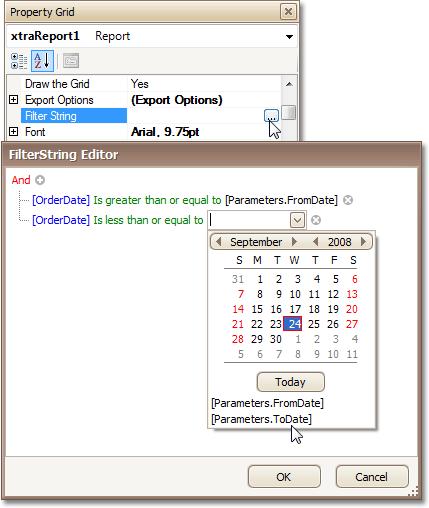 228 Property Grid, locate the Filter String property and click its ellipsis button. The FilterString Editor will appear.