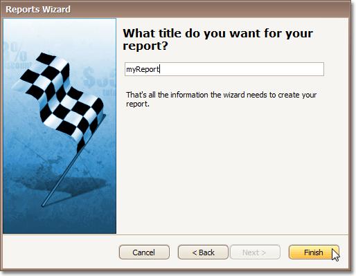 Step 9 - Enter a Report Title 406 Purpose Specifies the report title.