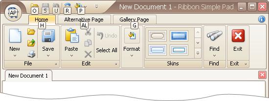 Ribbon Invoke Ribbon Commands 415 To select a specific command, you can click it with the mouse or invoke it via its shortcut. See below for more information.
