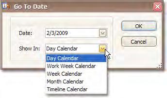 To change the active view, use the corresponding item of the Scheduler's context menu. This menu is invoked when you right-click any region of the scheduler control (not occupied with an appointment).
