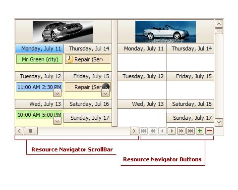 Scheduler Navigate Scheduler Resources 436 When appointments data is grouped (either by resources or by dates), the number of resources shown on the screen within the Scheduler at one time can make