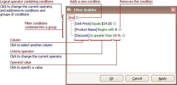 Filter Editor Filter Data via the Filter Editor 45 Filter Editor The Filter Editor is used to edit filter criteria.