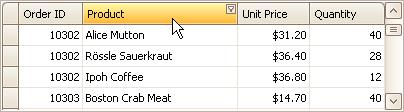 Grid 65 Filter Grid Data Invoke the Filter Dropdown List In Grid Views, hover over the column header. Click the filter button ( ) within the column header that appears.