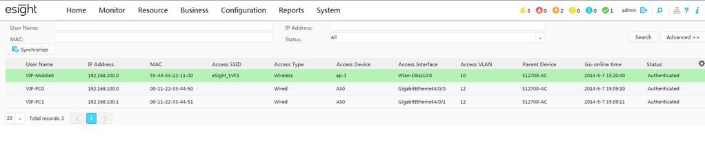 Figure 3-4 Unified management of wired