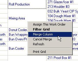 Available color settings relate to grid row selection, grid back color, font color and line color.