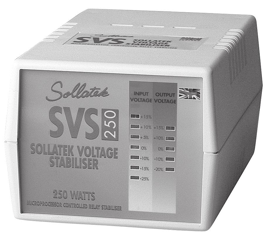 TM The Sollatek voltage stabiliser (SVS) range Microprocessor