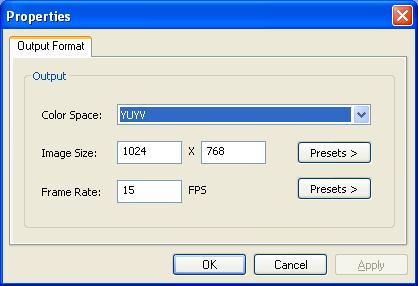 8. Video Formats Setting Driver is redefined "Filter Output Pin" interface and unified standard for SD and HD. Output resolution can be any size, even special resolution which is cut. 8.1.