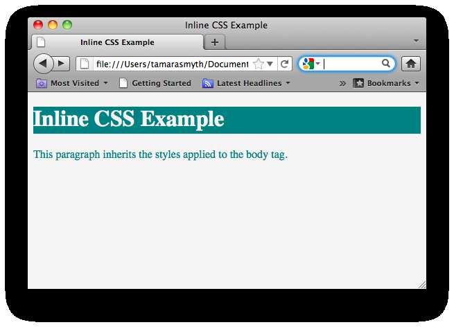 The color Property Inline CSS using the style attribute To configure the colour of text, use the color property.