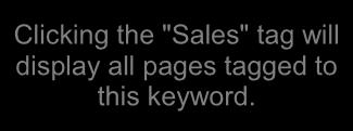 Authors adding new pages should tag them by attaching several relevant keywords (tags) to every page (How to tag a page is