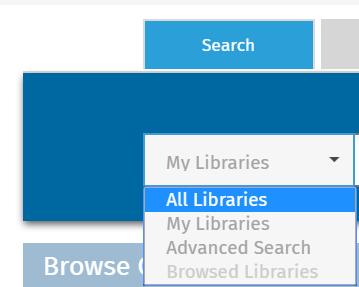 Ex: Search My Libraries for the term PHYSICIAN. Note the number of results. Try the search again by toggling to All Libraries and you will usually see more results.