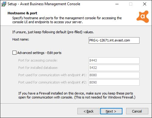 If you have your own SSL, you can use this for the Avast Management