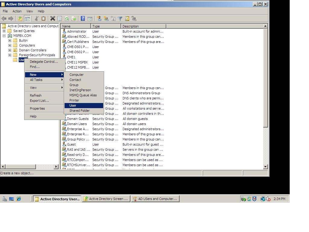 Active Directory User Configuration (Page 1 of 2) Note: This screen shot shows how to add or configure a new user, which is