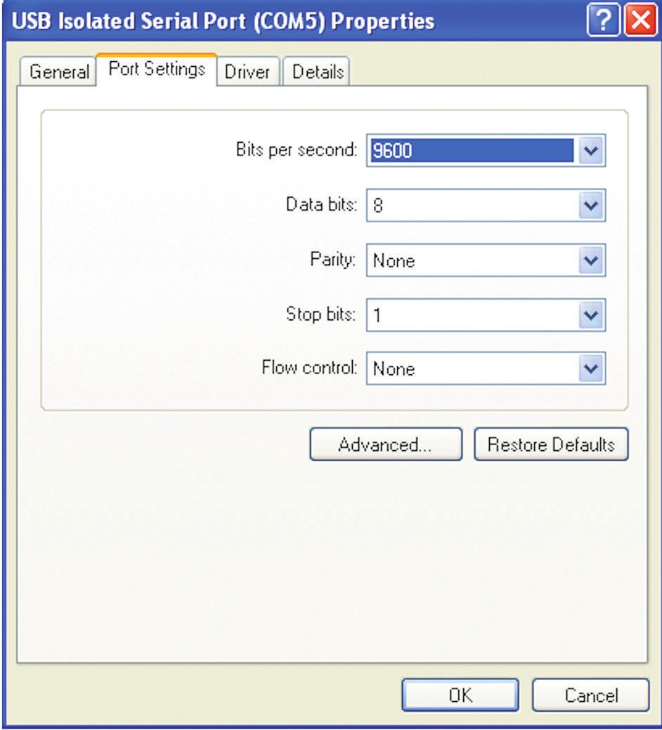 Settings windows, which are accessible via the Device Manager. The Device Manager can be accessed through the Windows Control Panel. Figure 6-1.