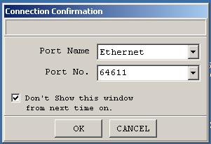 Entering the own port number Selecting Ethernet will change the field label Baud Rate (bps) to Port No. Figure 2 Enter the waiting port number of the PC software in this field.
