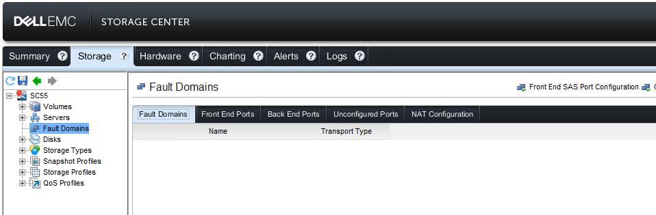 Note: SAS FE ports must be assigned to a fault domain before the ports become available to hosts. 5.