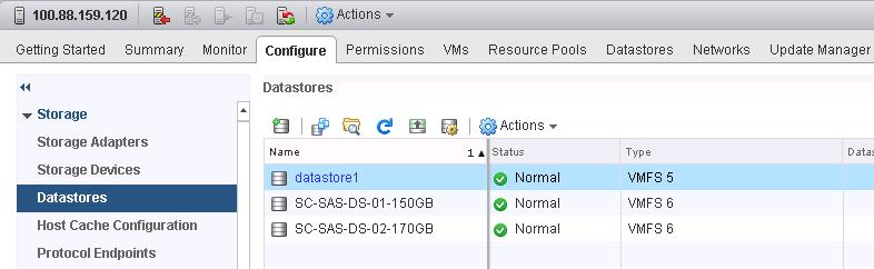 10. Repeat steps 1 9 for each additional datastore. 11. For additional VMware vsphere hosts to which the storage volumes are mapped, rescan the SAS HBA to refresh and populate the datastores list. 3.