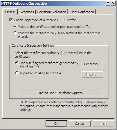Figure 9: Configure HTTPS inspection settings It is possible to