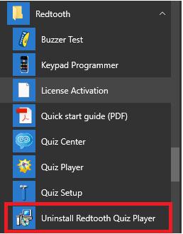 De-install the previous version of Quiz center In order to upgrade your existing keypad quiz installation, please start with de-installing the previous version.