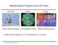 Miniaturization Progress Over 50 Years