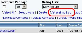 Back to the Top of the Page Mail Lists Mail Lists give you the ability to create an e-mail group.