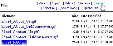 If you select the exact same name that you originally had, the File Cabinet Manager will inform you that you will overwrite the file.