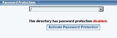 Click on the secondary navigation menu link "Tool Box". Click on the link "Password Protection".