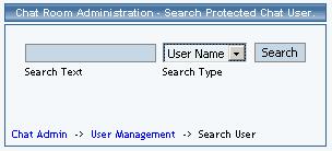 Enter all or part of the username or email address, indicate if you want to search by