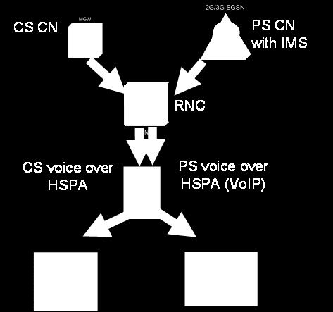 architectural impacts. Verification of technical benefits of the two Voice over HSPA options (CS and PS) vs the traditional voice over 3G (AMR 12.