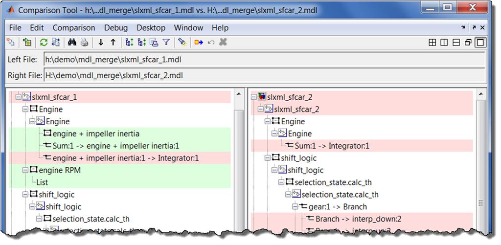 Merge Simulink Models Based on XML Comparison Differences Merge