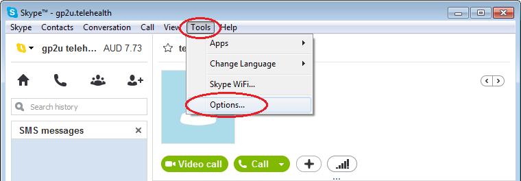 You can test your camera microphone and speakers by selecting Tools Options from the main Skype menu. Click on the Audio settings.