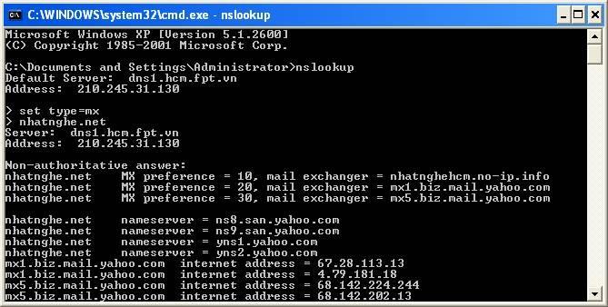 B16 (option): Từ internet, telnet thử vào port 25 của Hostname nhatnghehcm.no-ip.