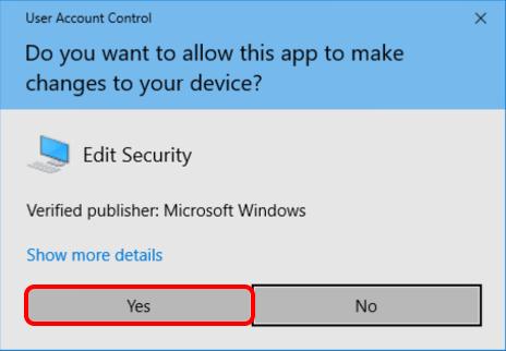 Enable User Account Control Click