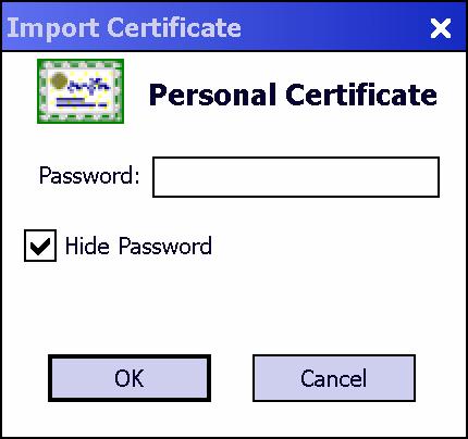 Profile Editor Wizard 4-9 Figure 4-9 Import Certificate Dialog Box 2. Choose Import from File and tap OK. The Open dialog box appears. Figure 4-10 Open Dialog Box 3.