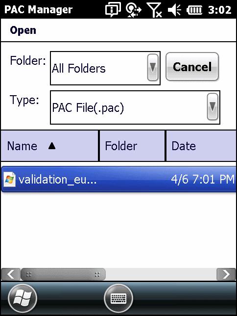 Manage PACs Application 6-3 Import PAC Usually PACs are automatically provisioned to the mobile computer over the air the first time EAP-FAST authentication occurs.