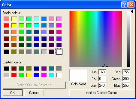 44 Credential Designer User Manual Creating Your Own Colors 1. Double-click the object to open the Properties dialog box.