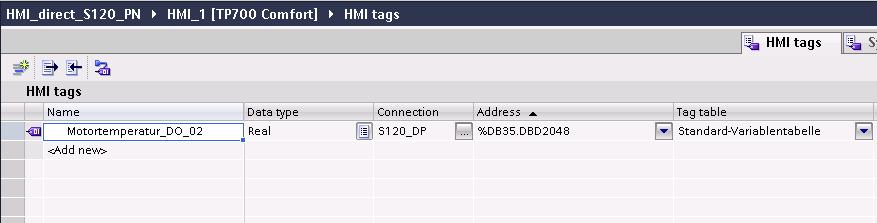 3 Technical background 3.4 Establishing the DB access Parameters are accessed in the SINAMICS drive via HMI variables using S7 communication. All parameters can be accessed.