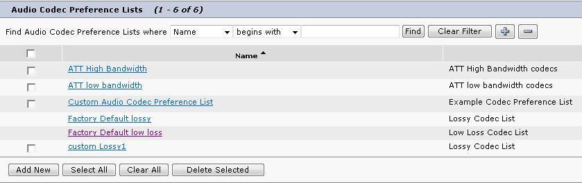 Preference List New Features An Audio Codec Preference List is a list of all the codec types supported