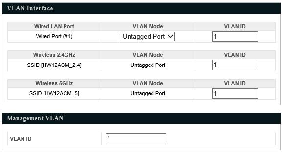 4-2-3. VLAN The VLAN (Virtual Local Area Network) enables you to configure VLAN settings.