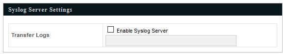 4-4-3. Syslog Server The system log can be sent to a server.