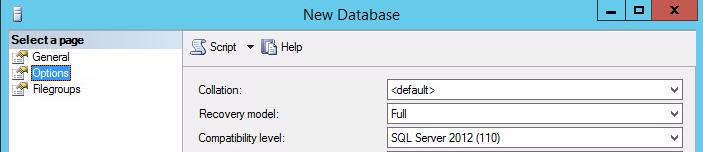 Chapter 2: Installation Preparation In Megabytes and the size to 128, then select OK. 7. Select Options, and set the Collation to SQL_Latin1_General_CP1_Cl_AS. 8.