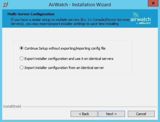 Chapter 4: Application Server Installation (Optional) Run the Installer on Additional Device Services Servers Running the installer extra times is only required if you have more Device Services