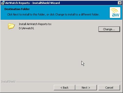 Chapter 5: Reports Installation 4. Complete the database connection information text boxes.