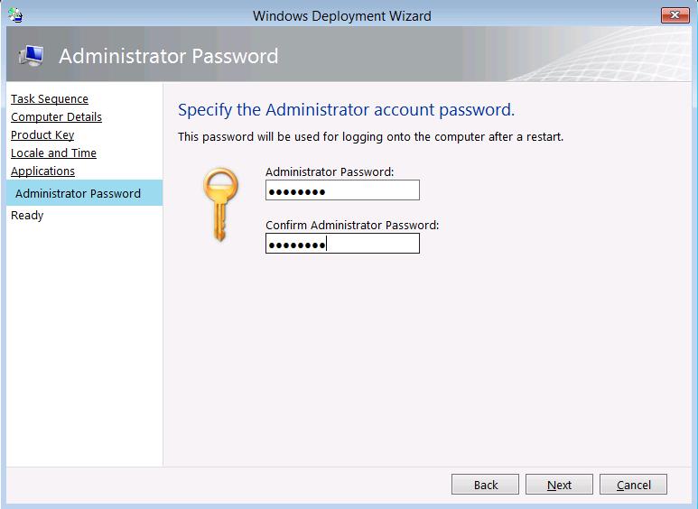 a Worker. Click Next. Administrator Password Specify the Administrator Password.