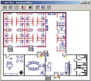 Cardax FT Series 3 Command Centre supports standard Windows and CAD package graphics files such as BMP, DXF (via conversion utility) and WMF/EMF.